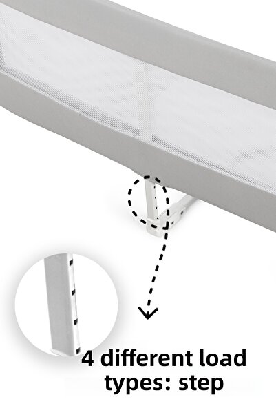 Meleni Baby 150 cm Baby Bed Barrier - Folding Safety Barrier Double Mattress Mattress Protection