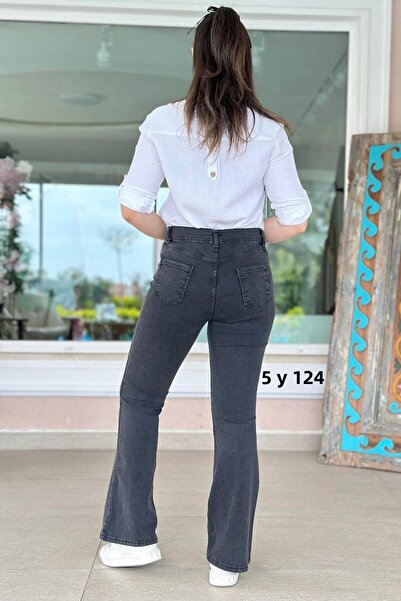 İnce Topuk Lycra Flared Jeans 5Y124
