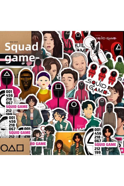 artpap Squid Game Set gigant de 57 - Set de autocolante pentru laptop/telefon...