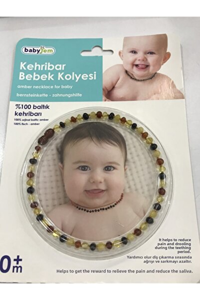 Babyjem قلادة الطفل العنبر
