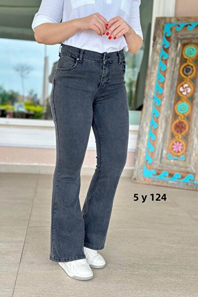 İnce Topuk Lycra Flared Jeans 5Y124