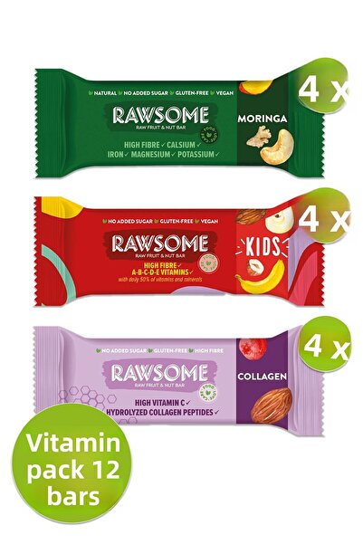 Rawsome عبوة تحتوي على 12 شريحة - فيتامين، خالي من الغلوتين ونباتي