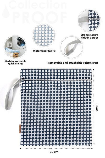 HAMUR Baby Proof Damadenim Clothing Bag - Wet Dry Clothes, Liquid Proof and Dirty Clean Laundry Bag