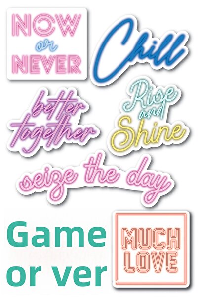 Postifull مجموعة ملصقات تحفيزية - مجموعة ملصقات مكونة من 7 قطع - ملصقات متواف...