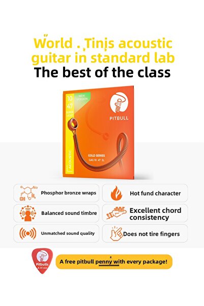 Pitbull Strings Gold Series Set de corzi pentru chitară acustică GAG 10-47 SL...