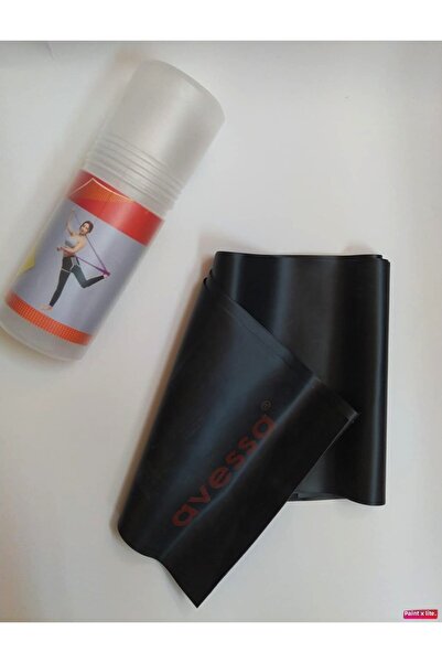 AVESSA حزام بيلاتيس عالي المقاومة من اللاتكس من Pb-55 في أنبوب PVC أسود قطعة ...