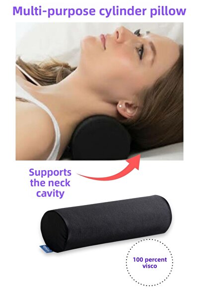 Simple. The Pillow وسادة فيسكو الأسطوانية متعددة الأغراض للرقبة والخصر والساق...