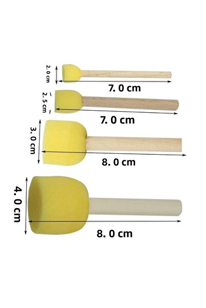 NEON PLUS Σετ βούρτσας με σφουγγάρι Pompom Buffer 8 τεμάχια 1 συσκευασία