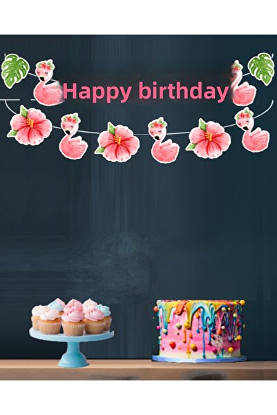 Hiras Dizayn Ροζ Φλαμίνγκο Φορέαρια 12 τεμαχίων για Γενέθλια και Πάρτι