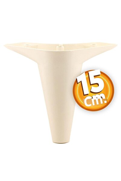Badem10 Set de 20 de mobilier de lux Aspen Canapea Fotoliu Unitate TV Suport Suport Picior Picioare 15 cm Crem