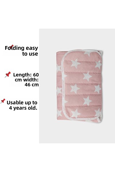 MorPort Practical Diaper Changing Mat Cushion Diaper Changing Pad Care Cover (Pink)