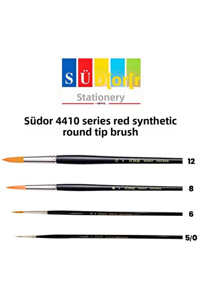 Südor Set de 4 pensule pentru vopsea în ulei Flat Cut Series 4410