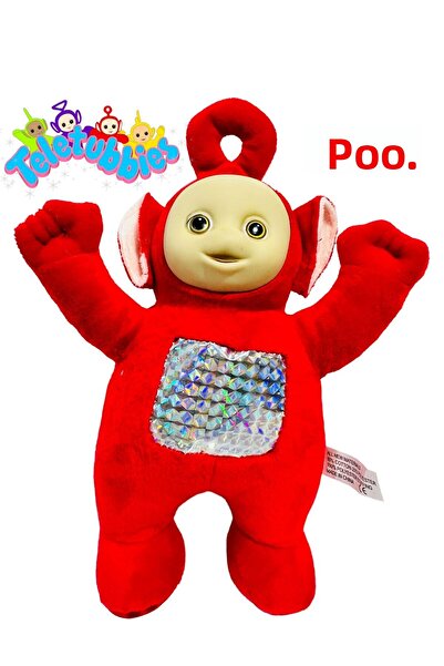 tmtoysandmore تليتبيز قطيفة حمراء - لعبة مجسمة مقاس 25 سم، تصميم مستورد