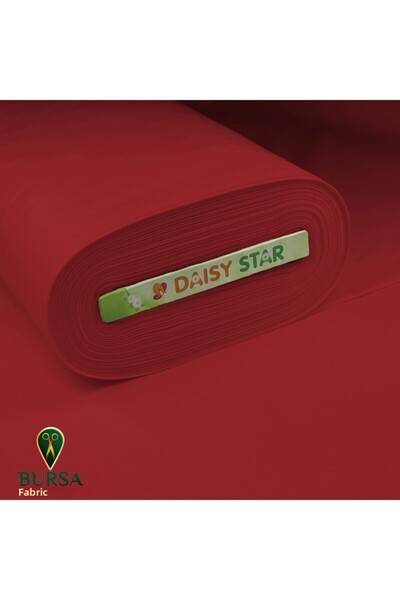 Bursa Kumaşçısı Țesătură de in de rață Culori uni Roșu