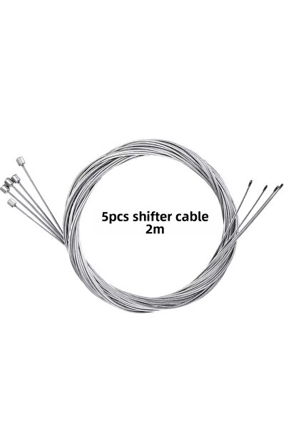 Choice 5 قطع كابل ناقل الحركة 5 قطع خط فرامل الدراجة كابل فرامل الدراجة الجبلية كابل ناقل الحركة العالمي للدراجات