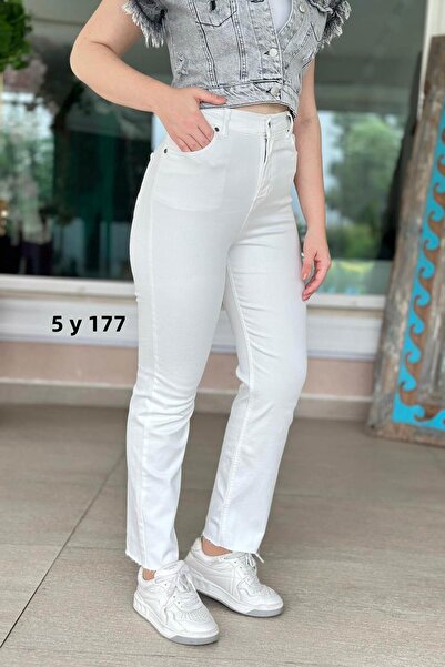 İnce Topuk الترا ليكرا Boyfit الجينز 5y177