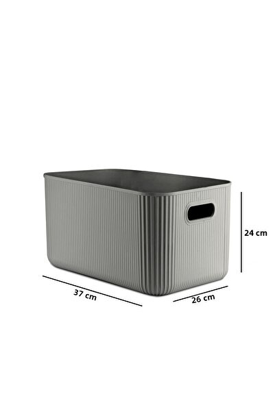 HOMİNG 21Lt Homing 3 Pieces Gray Organizer Box - Organizer