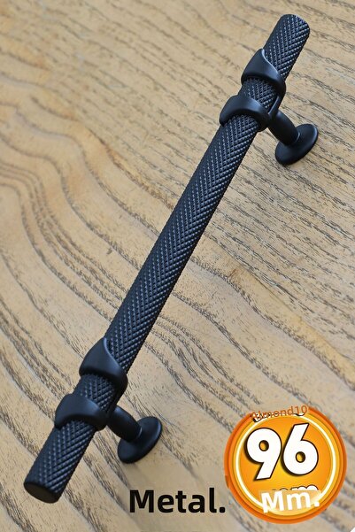 Badem10 Burç (PREMIUM) 96 mm, metal negru mat, sertar de bucătărie