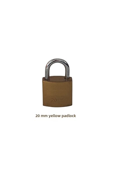 Adilon قفل أسماء 20 ملم أصفر