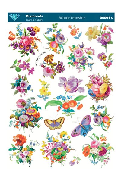 Buhobi ورق نقل مائي من ديماوند SL0090 مقاس 25 × 35 سم