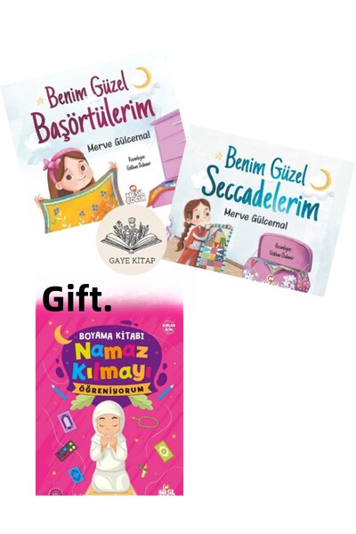 Nesil Çocuk Yayınları أغطية رأس جميلة - سجادات صلاة جميلة - كتاب تلوين تعلم ك...