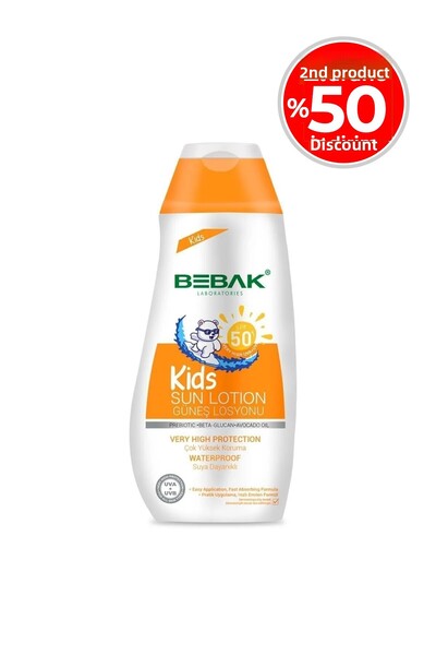 Bebak 50 Spf Uva/Uvb - High Protection Children's Sun Cream 200ml