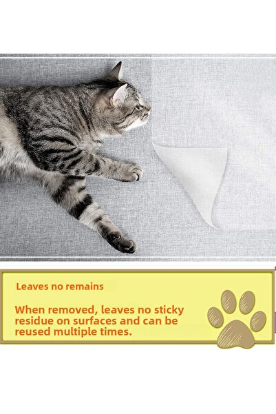 PAWAWAY شريط تدريب القطط ذو وجهين لاصق لأثاث الكرسي والخدش 15x45 سم10 قطع