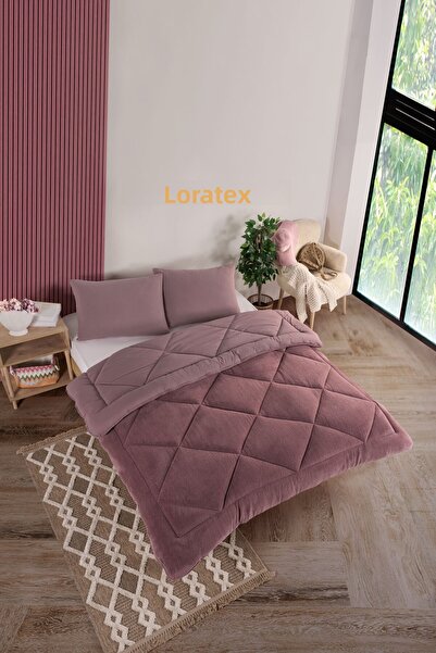 Lorateks طقم لحاف فاخر مزدوج من إليسا ويلسوفت - طقم نوم مع وسادة وغطاء على ال...