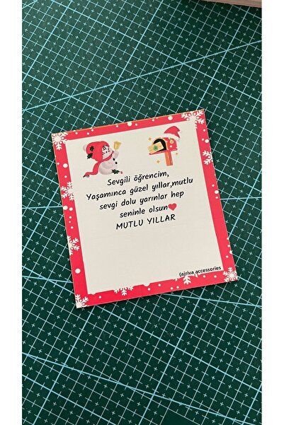 arl etiket tasarım dijital baskı merkezi New Year's Bracelet Card - 63 Pieces, 8X12 cm