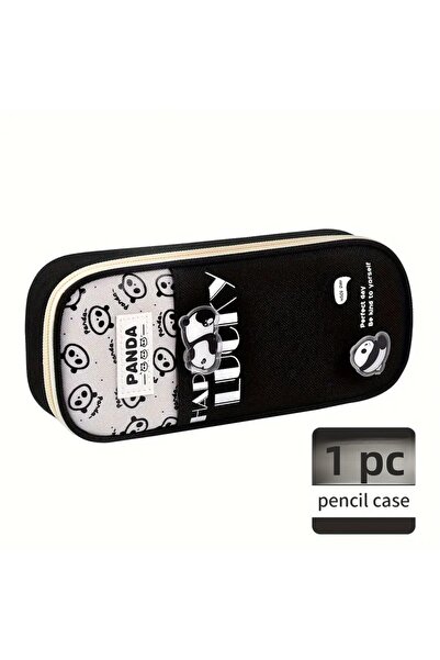 GlassySKY حامل أقلام مقلمة لطلاب المدرسة مع شكل الباندا