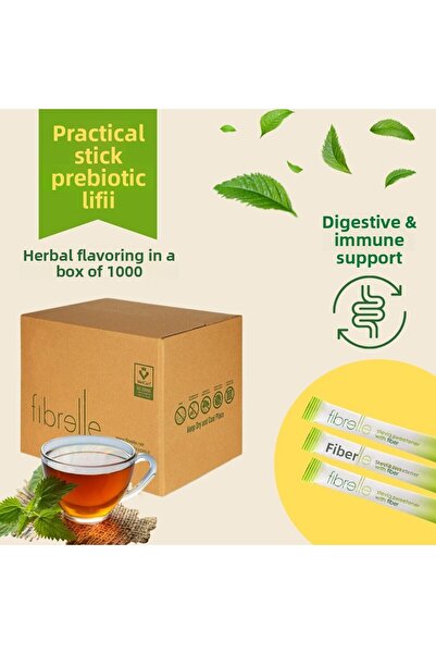 Fibrelle Stevia 1000 Stick Powder Sweetener with Prebiotic Fibers 5 g Sugar Sweetness
