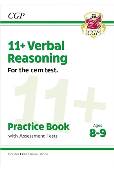 Coordination Group Publications Ltd CGP 11+ كتاب تدريبي على التفكير اللفظي واختبارات تقييمية للأعمار من 89 عامًا مع إصدار عبر الإنترنت