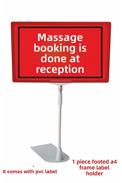 liyanamoda Massage Reservation Made at the Reception A4 Size Standing Frame w...
