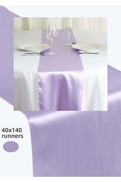 PratikDikisco Лила Сатен 40x140 пътека - Американски прибори за хранене