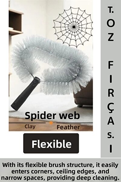 Wintoup فرشاة تنظيف مريحة وخفيفة الوزن ومرنة لتنظيف الزوايا الصعبة والستائر و...