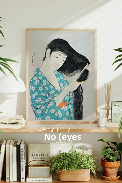 tablodea Decorativ Pinterest Vintage Abstract Femeie Artă japoneză Pictură cu...