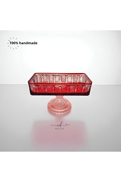 AKDEN STORE Crystal Decor Baton Presentation Bowl / Cookie Bowl 24cm