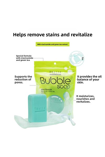 Thalia Fiber Soap with Niacinamide and Green Tea Extract that Helps Remove Blemishes and Revitalize 140gr