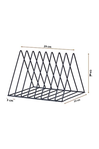 EMİRHANNALBUR Pyramid Tabletop Decorative Wire Plaque Organizer and Bookshelf...