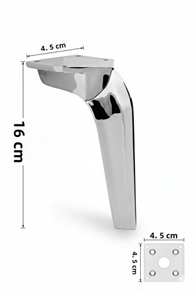 İMT AKSESUAR Έπιπλα Repla Καναπές Τηλεόραση Μονάδα Καθιστικού και Ντουλάπι Κονσόλας Πόδι 16 εκ. Χρώμιο