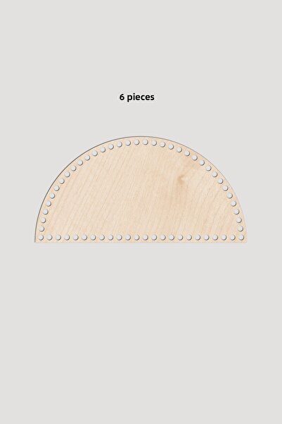 Lucena Ξύλινη ημικυκλική βάση για καλάθι 10x20 cm 6 τεμάχια σφενδάμι 3mm
