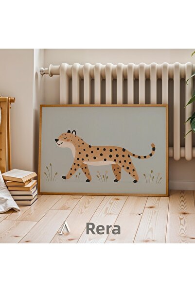 HİGUERA Cute Cheetah 1 Safari Animals Διακόσμηση αγοριού Παιδικού δωματίου Ορ...