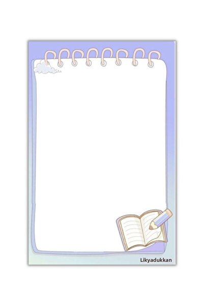 LikyaDükkan Bloc de note Memopad Pull Tear Dimensiune A5 50 de coli