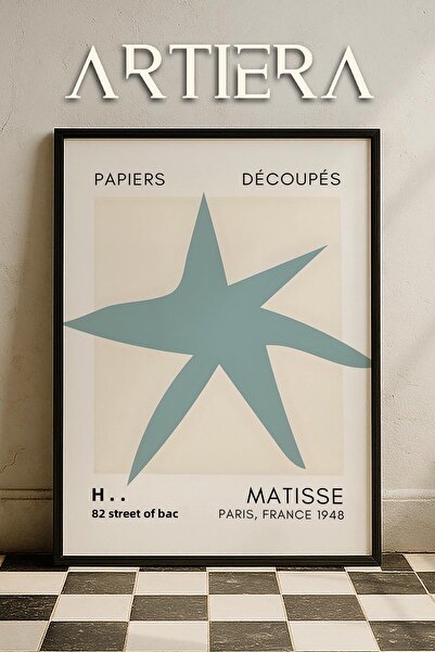 HİGUERA Σειρά Matisse Paper Cuttings Τυρκουάζ Abstract Star Ζωγραφική τοίχου ...