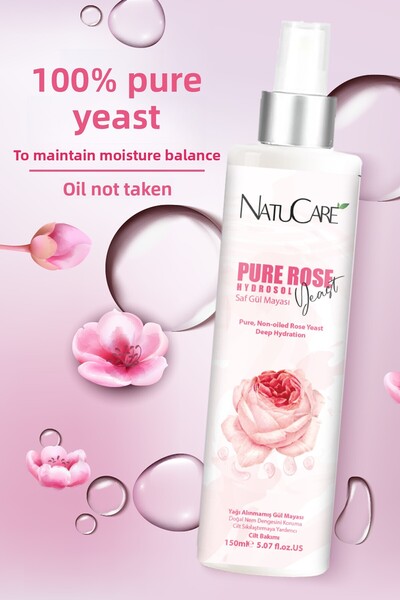 NatuCare Intense Nourishing and Skin Firming 100% Pure and Natural Hydrosol Rose Yeast 150ml