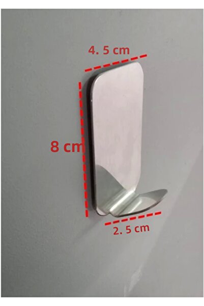 ardini Pack of 4 - Stainless Steel, Adhesive Radius Rectangular Chrome Robe Towel Rack