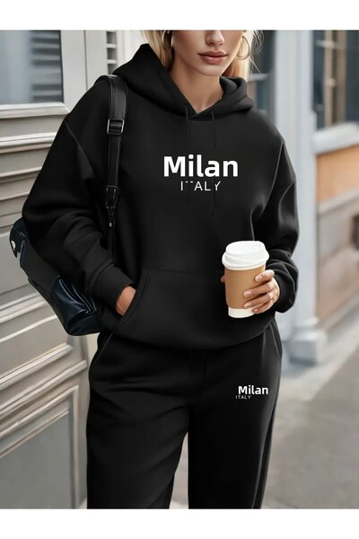 FUFLUNS SET DE PANTALON DE ANTRENAMENT DE MĂRIME MARE/MĂRIME DE SUS CU GLUGĂ ...