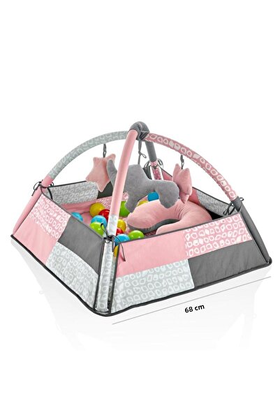 Babyjem سجادة الجمباز للعب الأطفال ذات 3 وظائف، وردة مجففة