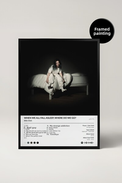 House Gorgeous Billie Eilish When... Album Design Spotify Poster Painting