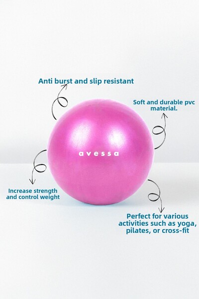 Verahed Avessa 30cm Pink Mini Pilates Ball Exercise Equipment for Plates Aerobics Cardio Gymnastics